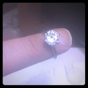 Tiffany .92 Carat White Sapphire Ring